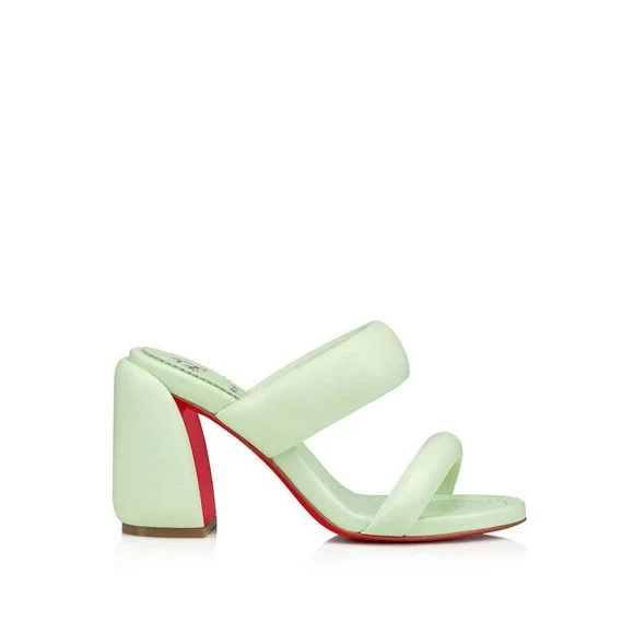 Christian Louboutin Inflama Sab 85 Block Heeled Sandals in Green Sz 39 Sz 9 - Picture 6 of 8